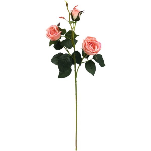 24" Real Touch Rose-3 flowers: Light Peach - Image 14