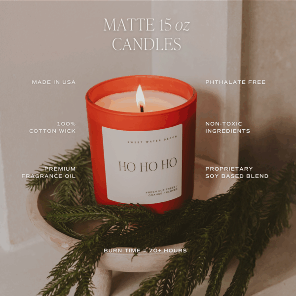 *NEW* Ho Ho Ho 15 oz Soy Candle - Christmas Decor & Gifts - Image 10