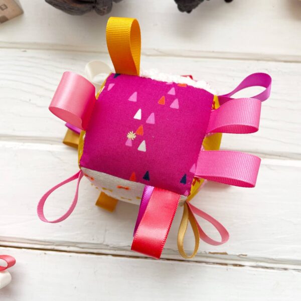 The Bird & Elephant - Marigold Berry or Wild Berry Pennant Flags Wood Teething Toy - Image 2