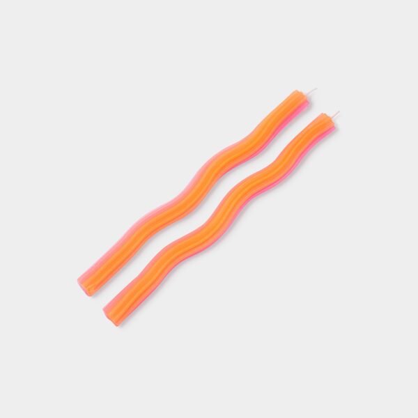 54 Celsius - Wiggle Candles - Orange (2 Pack) - 11" Vibrant Taper Candles - Image 2