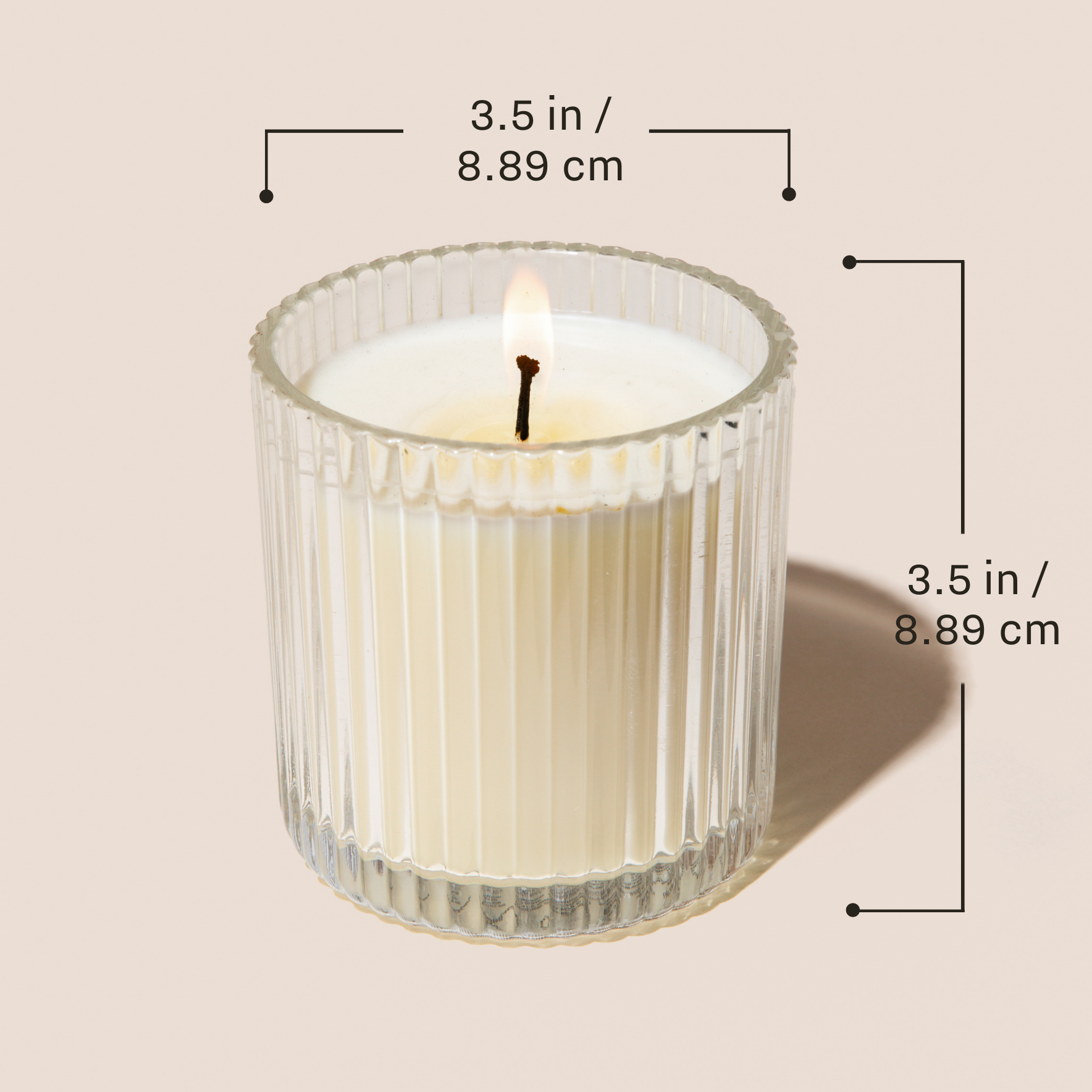 Pumpkin Spice 11 oz Soy Candle, Ribbed Jar
