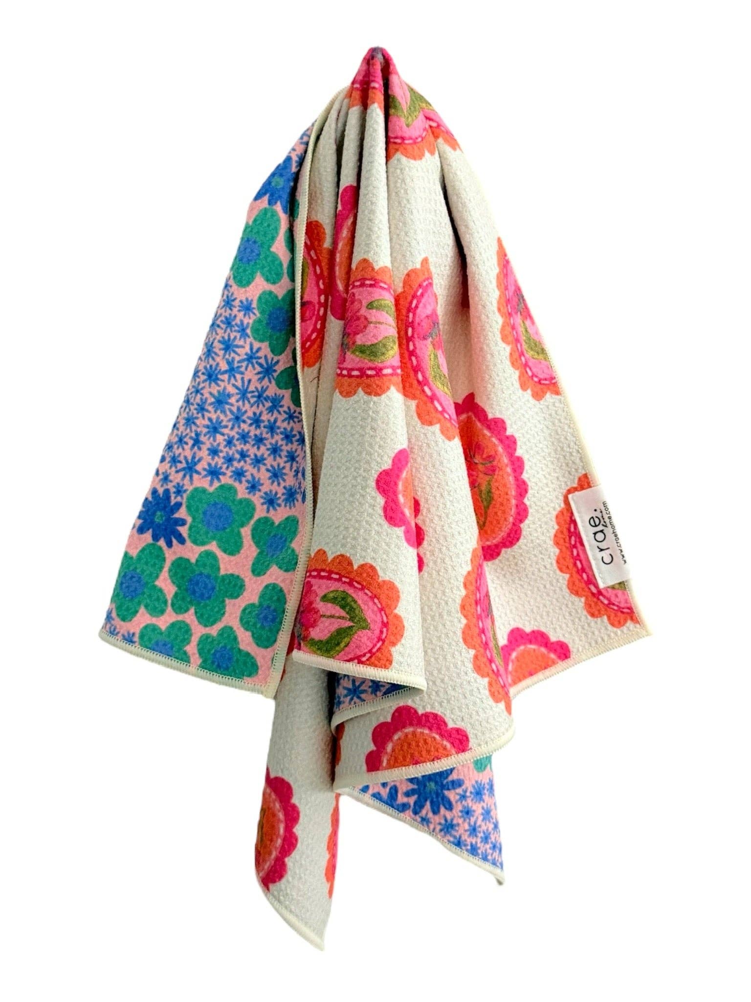Marilyn: Reversible Hand Towel: Cream/Purple