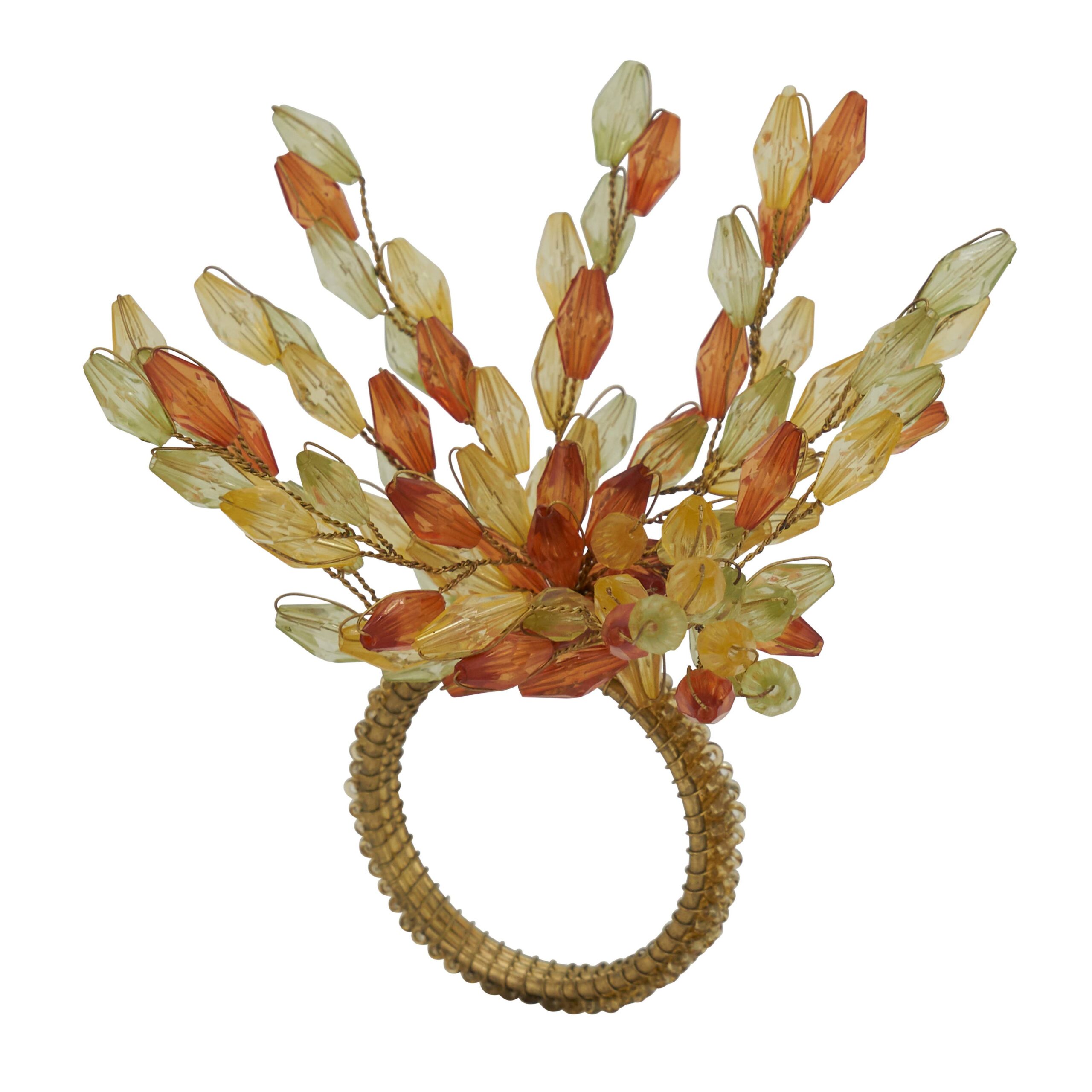 Beaded Napkin Ring - Acrylic and Glass Beads: Multi