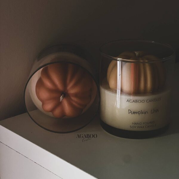 Agaboo Candle - Halloween Candle 9 oz -Container Candle with Pumpkin 3.5x3in - Image 2