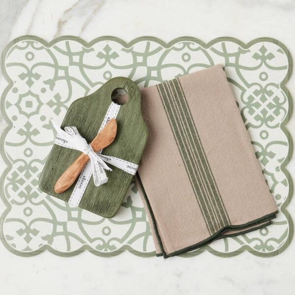 Dutch Cheese Board with Spreader Spruce Green