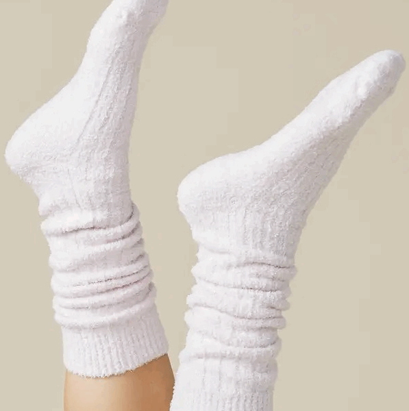Marshmallow Socks with Grippers: Heather Blush Pink