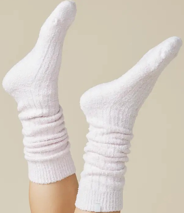 Marshmallow Socks with Grippers: Heather Blush Pink