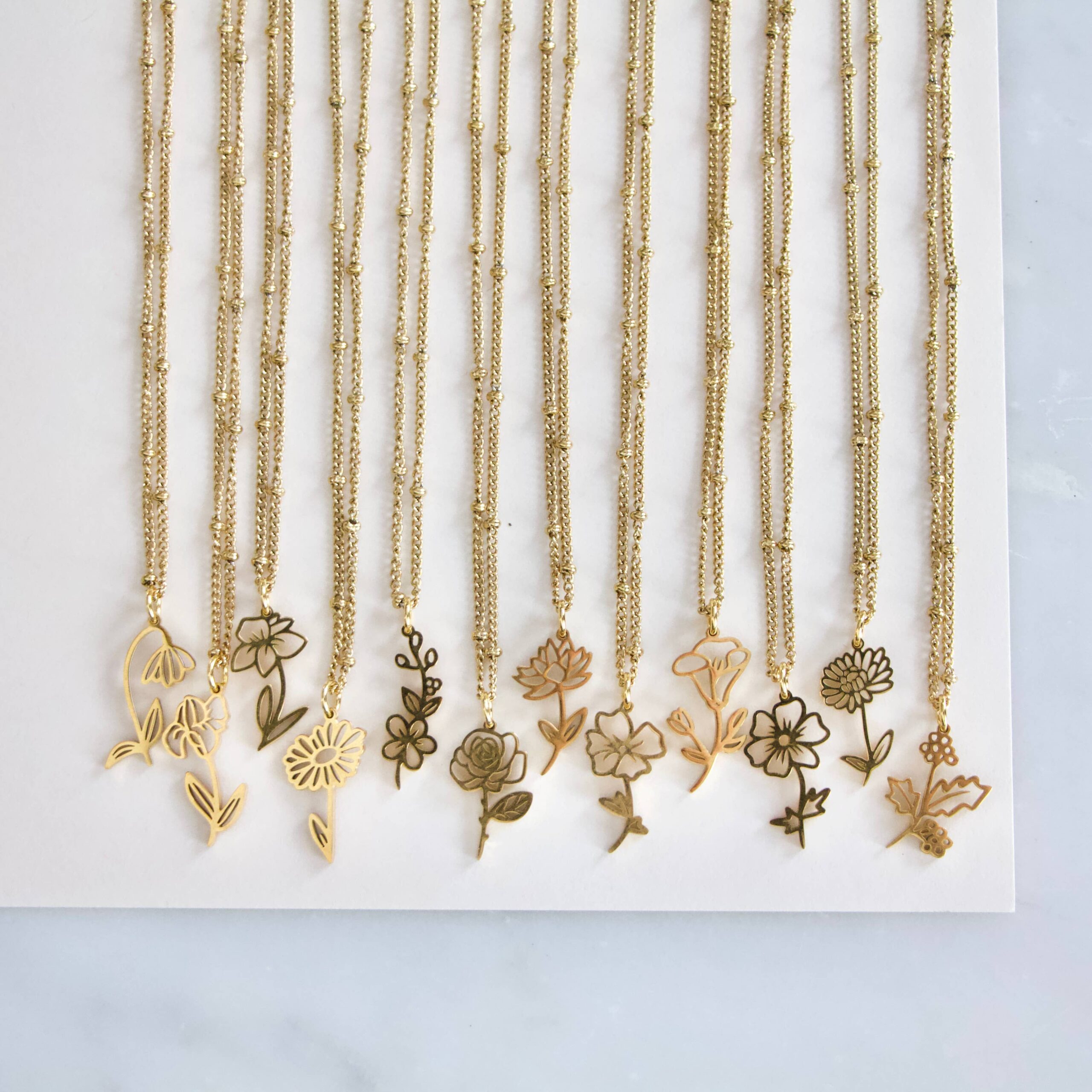 Birth Flower Necklaces - Waterproof: September - Morning Glory