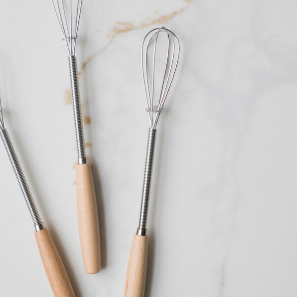 Vintage Mini Whisk with Wood Handle - Image 2