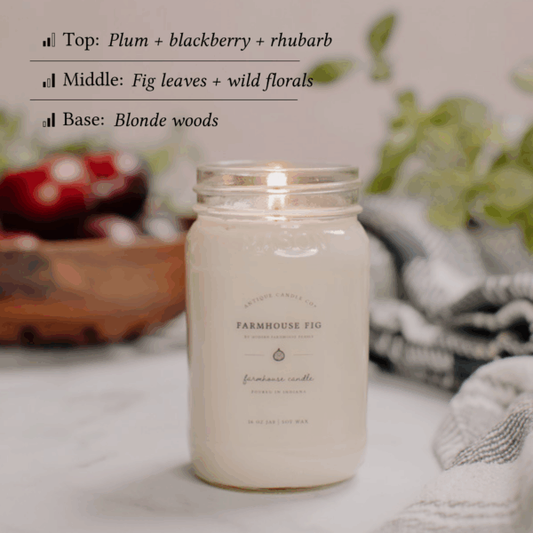 Antique Candle Co.® - Farmhouse Fig - Soy Wax Mason Jar Candle - Image 2