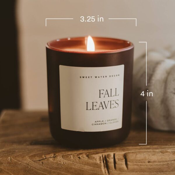 Fall Leaves 15 oz Candle, Matte Jar - Image 2