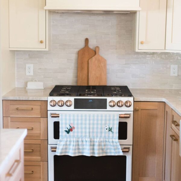 Blue Ruffled Gingham Dish Towel - Image 2