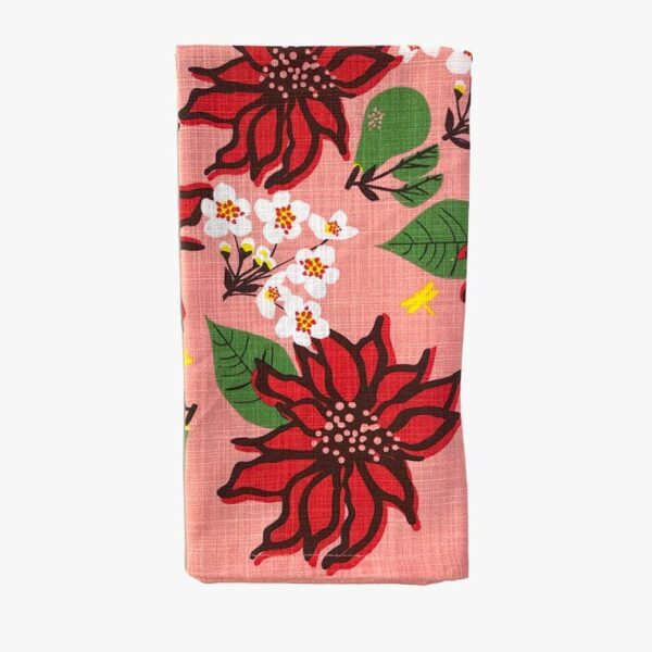 Elizabeth Grubaugh - Poinsettia Napkin Set of Four - Image 5