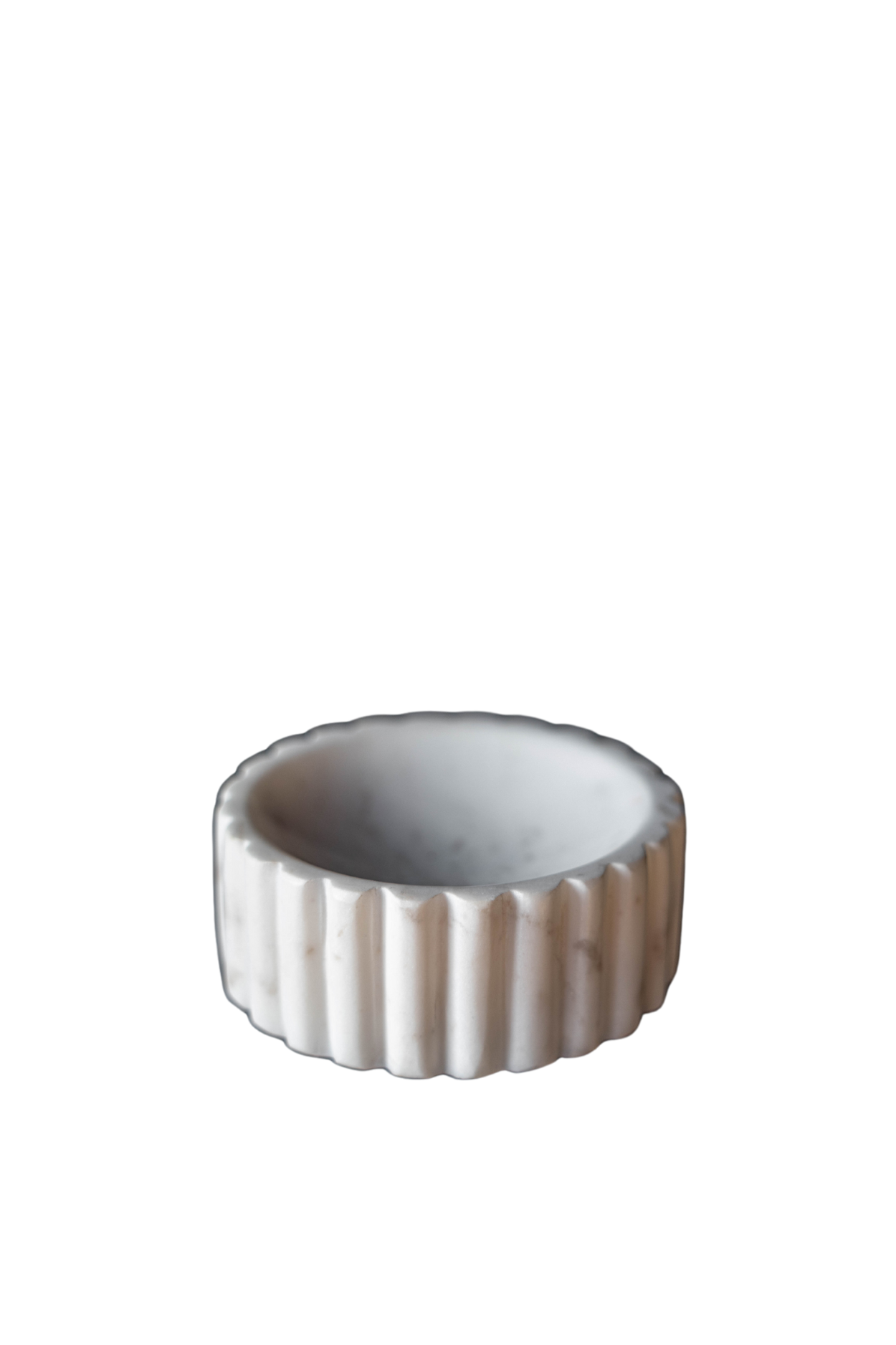 White Marble Fluted Soap Dish