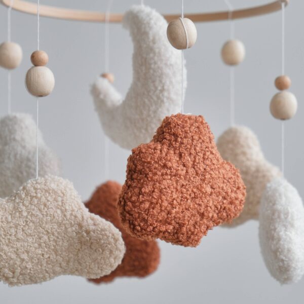 ChilDreams - Cloud Baby Mobile, Neutral Baby Crib Mobile, Cloud Nursery - Image 2