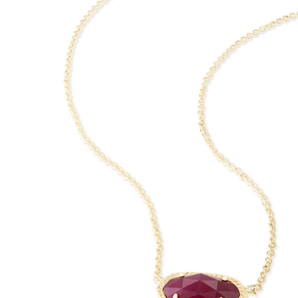 ELISA SHORT PENDANT NECKLACE GOLD CLEAR BERRY