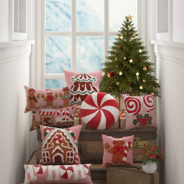 Peking Handicraft - Candycane Hohoho Hook Pillow - Image 3