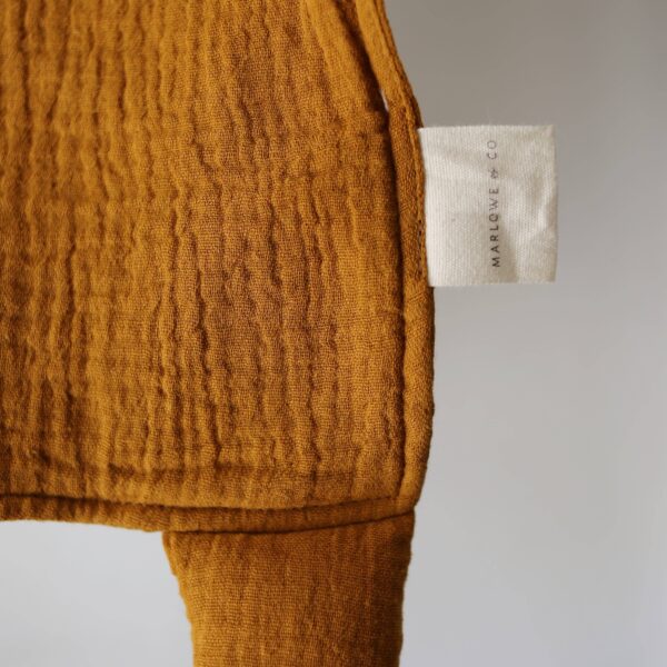Toffee Lion Organic Cotton Muslin Lovey Blanket - Image 2