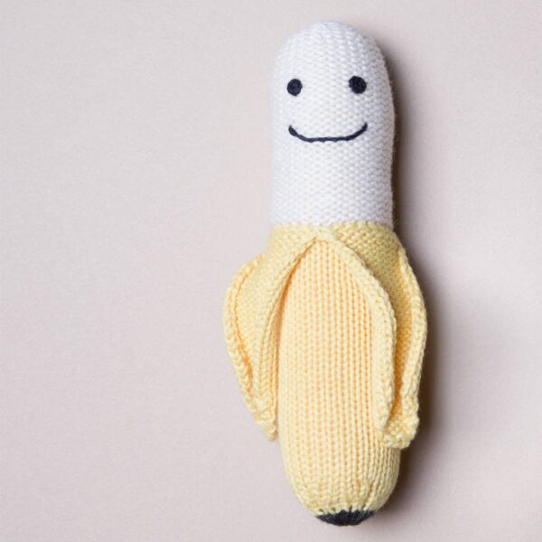 Estella - Baby Rattle Toy - Banana Rattle (Handmade) - Image 4