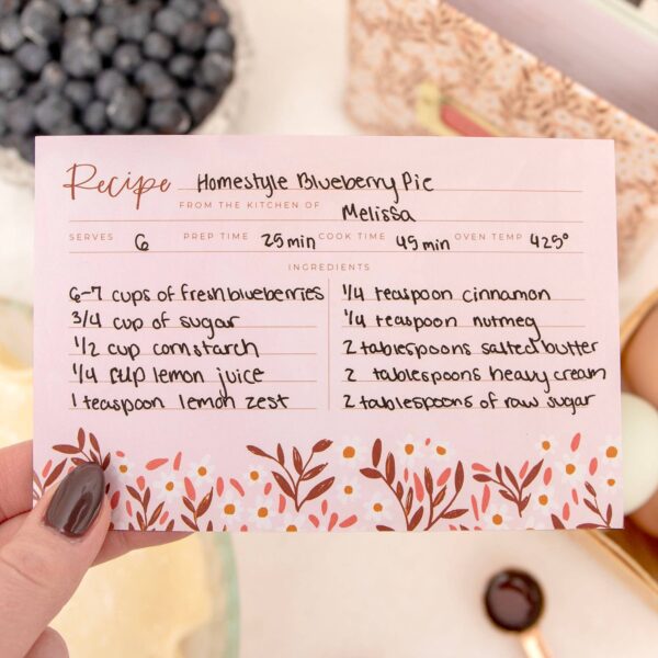 Pink Daisy Recipe Cards - Image 2
