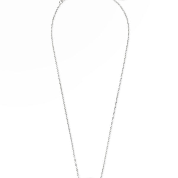 ELISA SHORT PENDANT NECKLACE RHODIUM DICHROIC GLASS