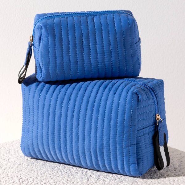 EZRA LARGE BOXY COSMETIC POUCH: Red - Image 19