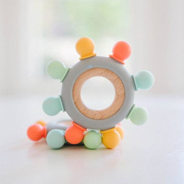 Bannor Toys - Captains Wheel Wood + Silicone Baby Teething Toy