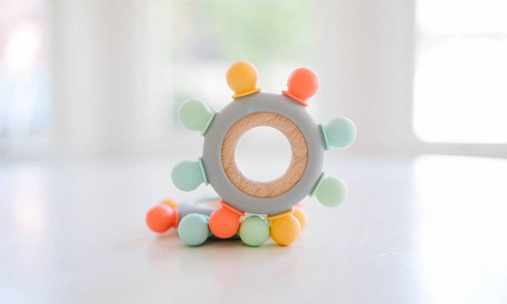Bannor Toys - Captains Wheel Wood + Silicone Baby Teething Toy