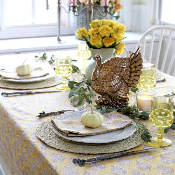 Pacific & Rose Textiles - Tablecloth Castile Mustard - Image 2