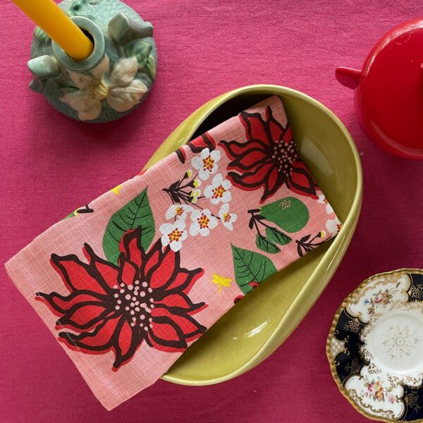 Elizabeth Grubaugh - Poinsettia Napkin Set of Four - Image 2