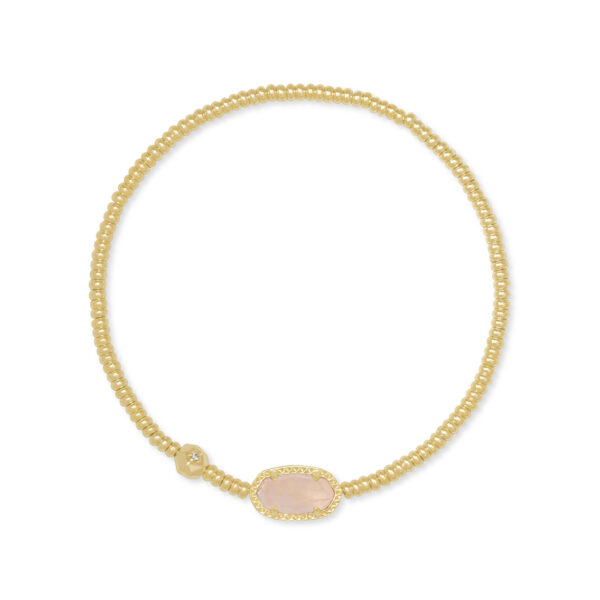 GRAYSON STRETCH BRACELET GOLD ROSE QUARTZ