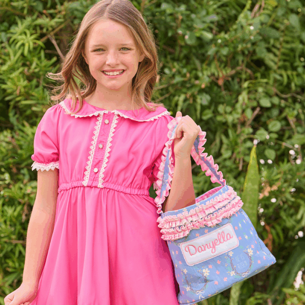 Kids Easter Egg Basket - Girls- He is Risen - Image 3