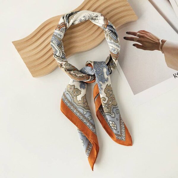 Funkyrel® Atzbranding Limited - Scarvii - Vintage Pattern Square Scarf - Image 6