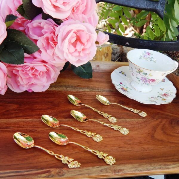 Gold Plated Spoon Rose Handle