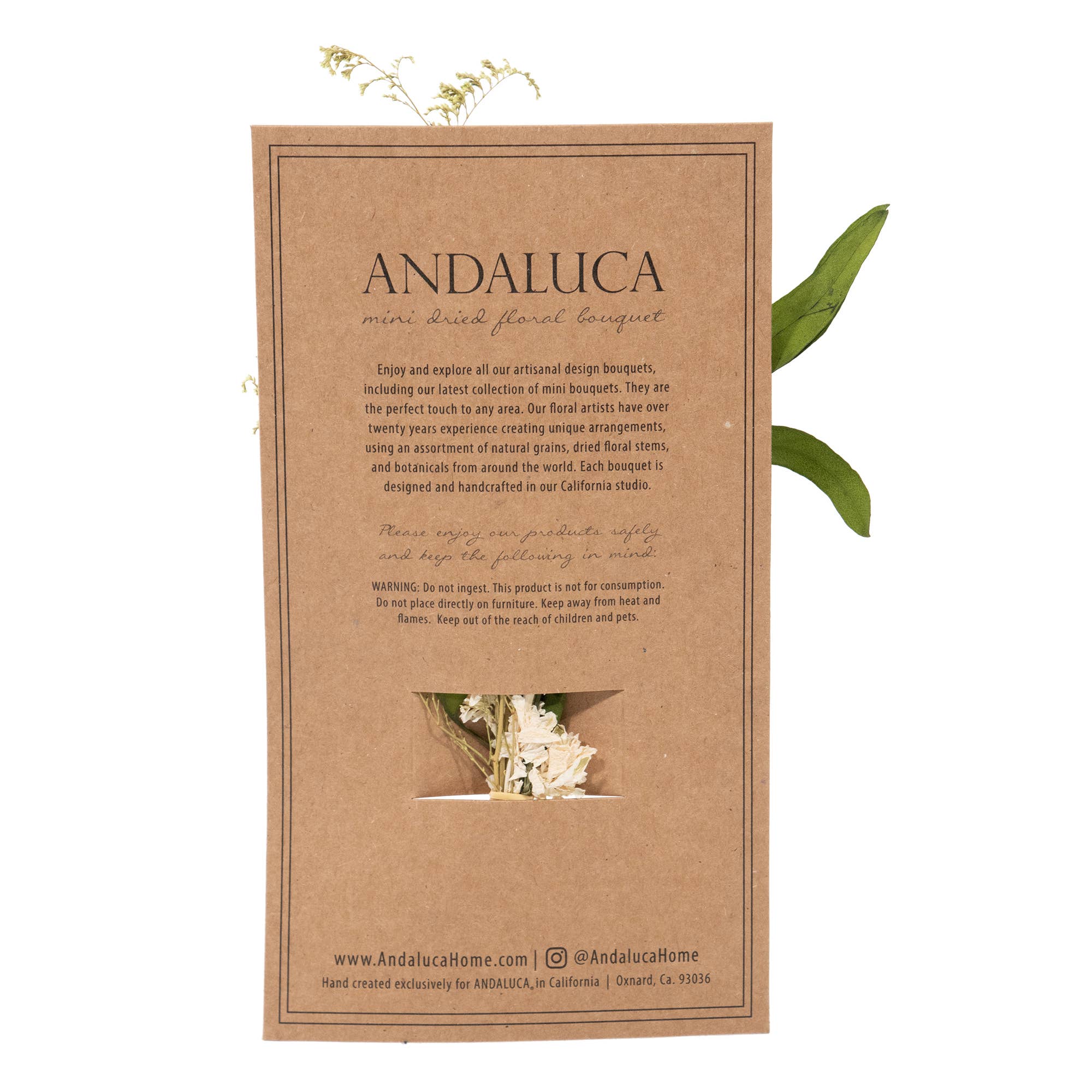 Andaluca - Willow & White Larkspur Mini Bouquet