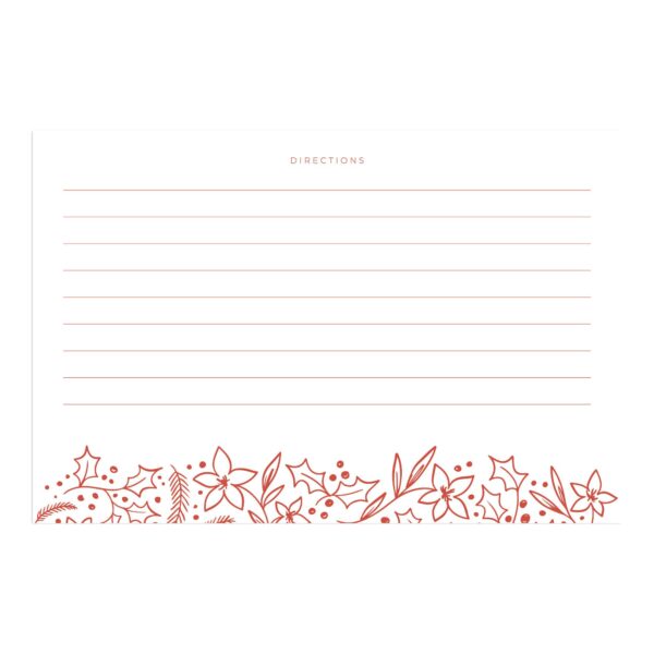 Holiday Floral Tin Recipe Box - Image 3
