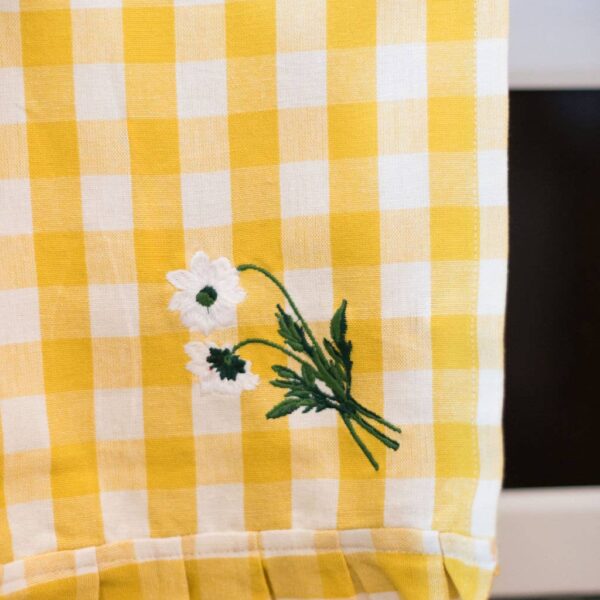 Yellow Ruffled Gingham Dish Towel - Image 4