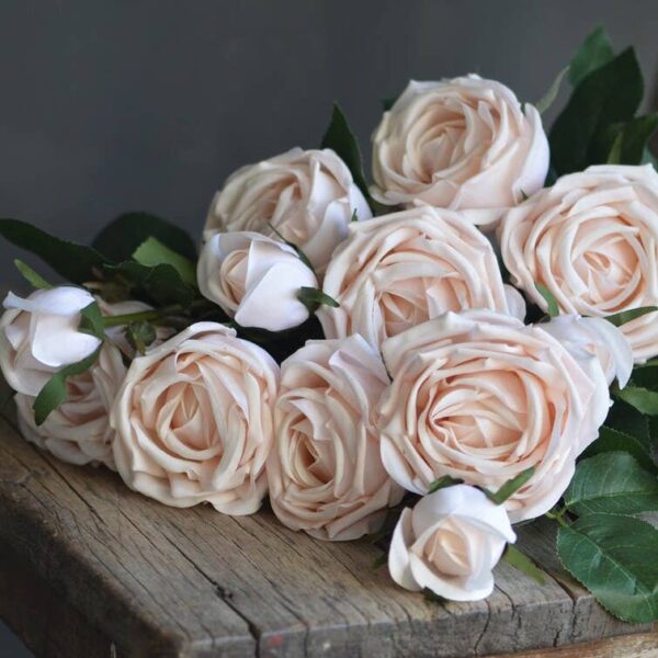 28.75"-Elegant Fall theme Real Touch Cabbage Rose : Dark Mocha - Image 8