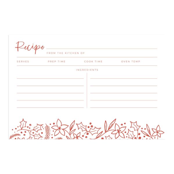 Holiday Floral Tin Recipe Box - Image 2