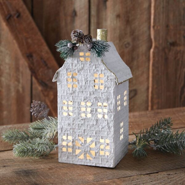Snowy Mansion Luminary - Image 2