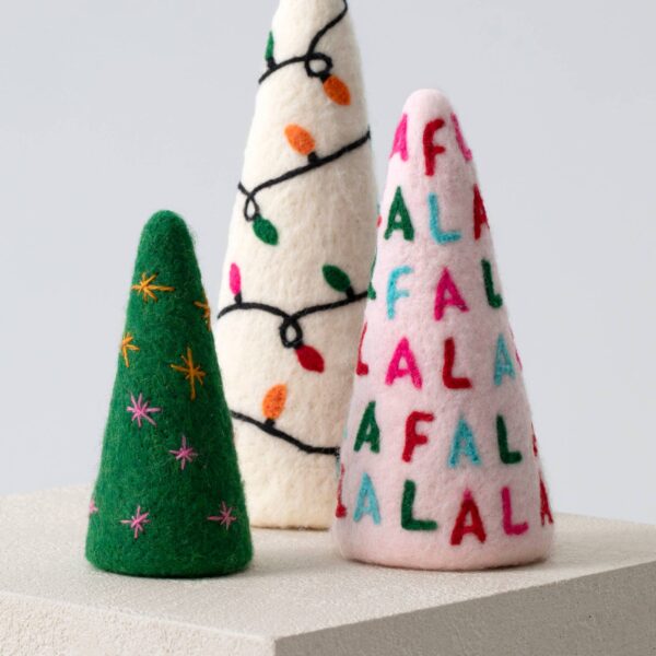 ASSORTED SET OF 3 DECORATIVE CHRISTMAS TREES