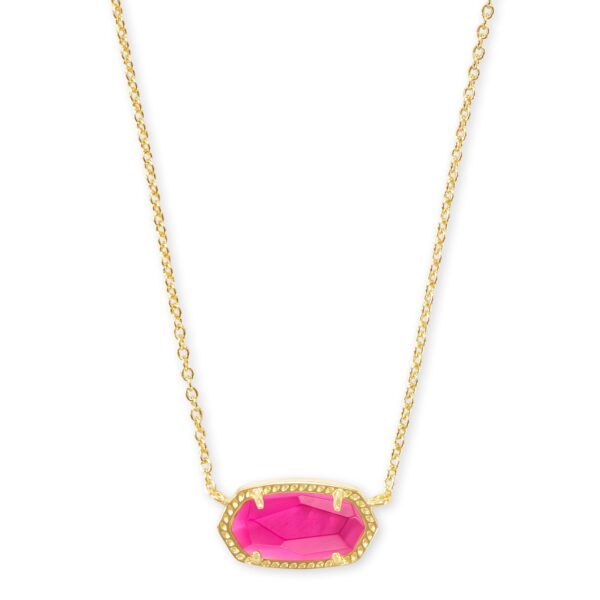 ELISA SHORT PENDANT NECKLACE GOLD AZALEA ILLUSION