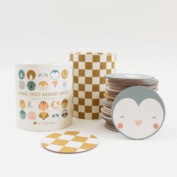 Memory Match - Animal Faces Memory Matching Game
