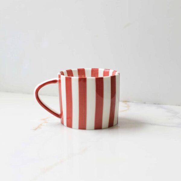Simple Striped Mugs: Red