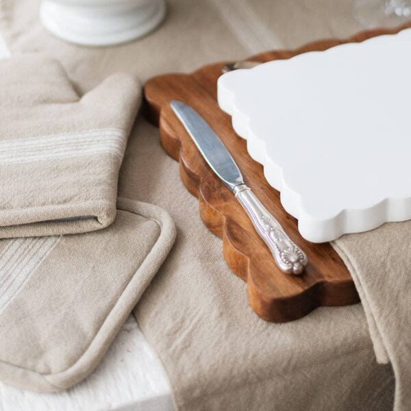 Pot Holder, Vintage White Stripe, Set of 2 - Image 2