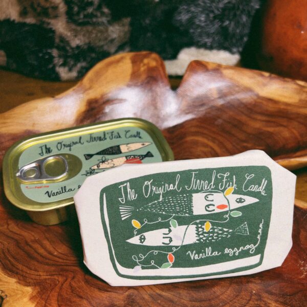 Tinned Candle - Tinned Fish Candle - Vanilla Eggnog - Image 4