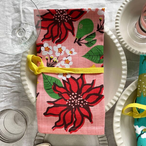 Elizabeth Grubaugh - Poinsettia Napkin Set of Four - Image 3