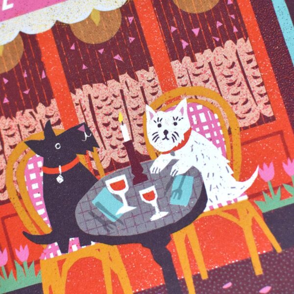 The Printed Peanut - Love Cafe Die Cut Card - Image 3