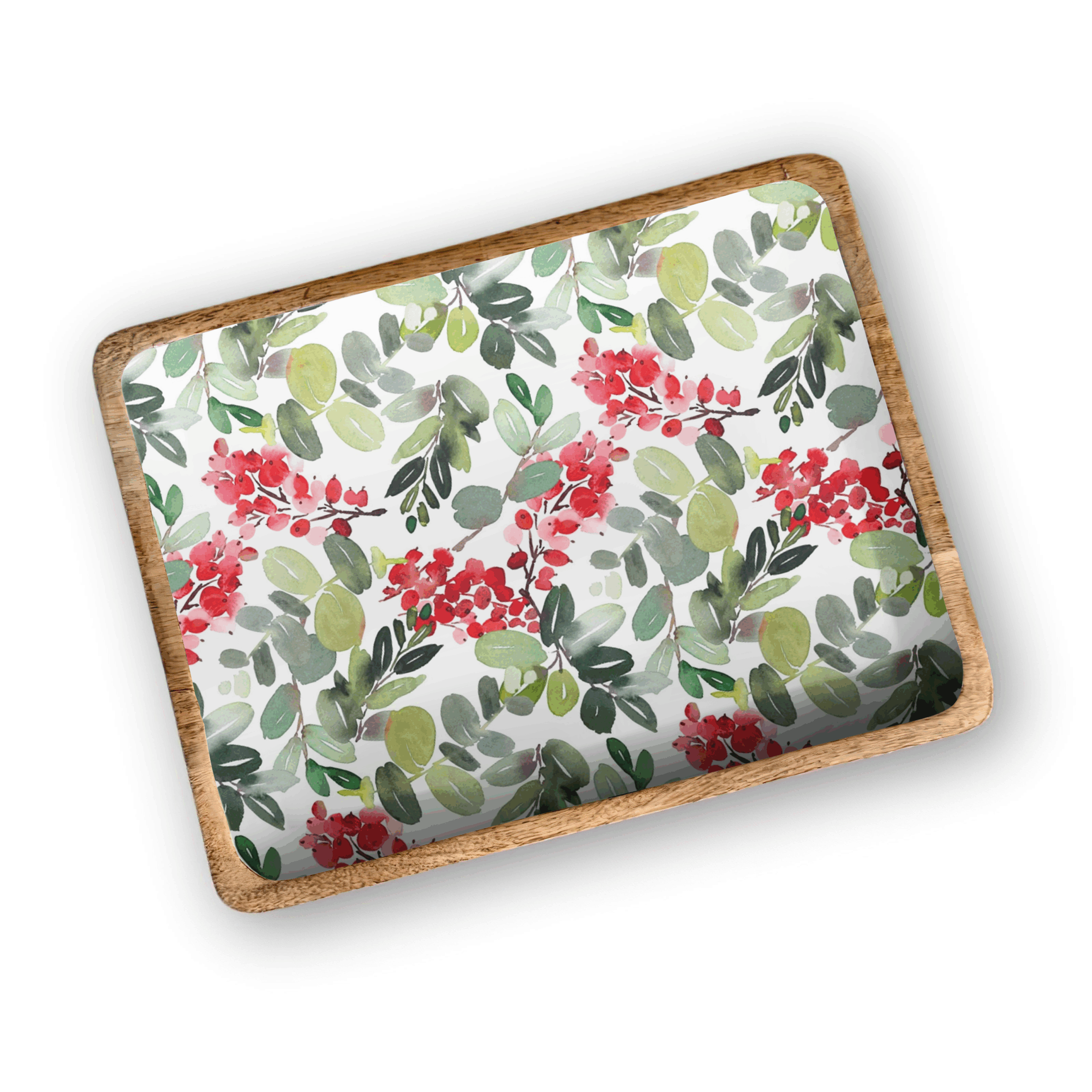 Red Berries 13'X17" Decorative Tray