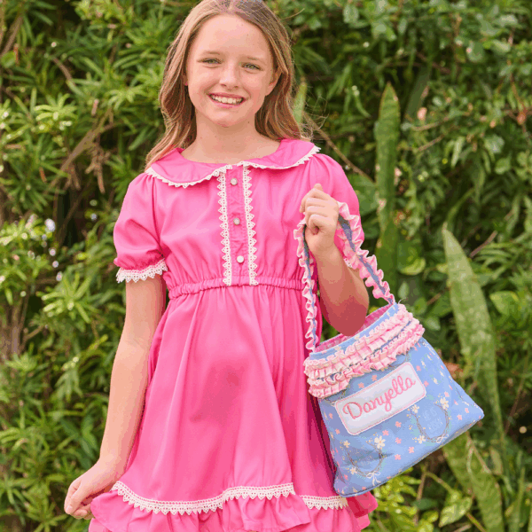 Kids Easter Egg Basket - Girls- He is Risen - Image 4